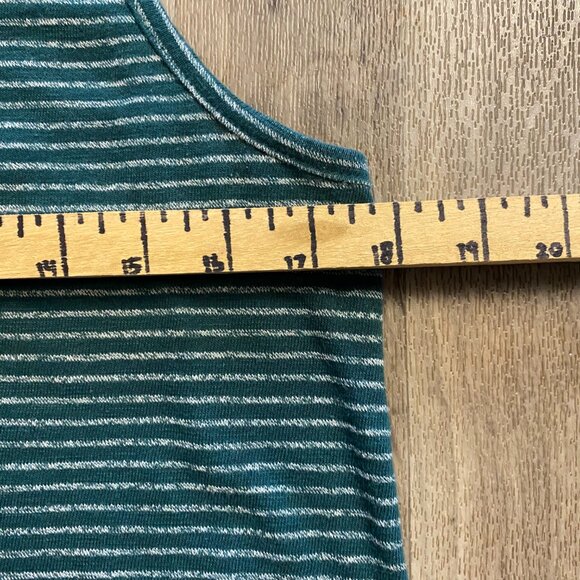Eddie Bauer Green Striped Tank Top Women's Medium - Picture 4 of 5